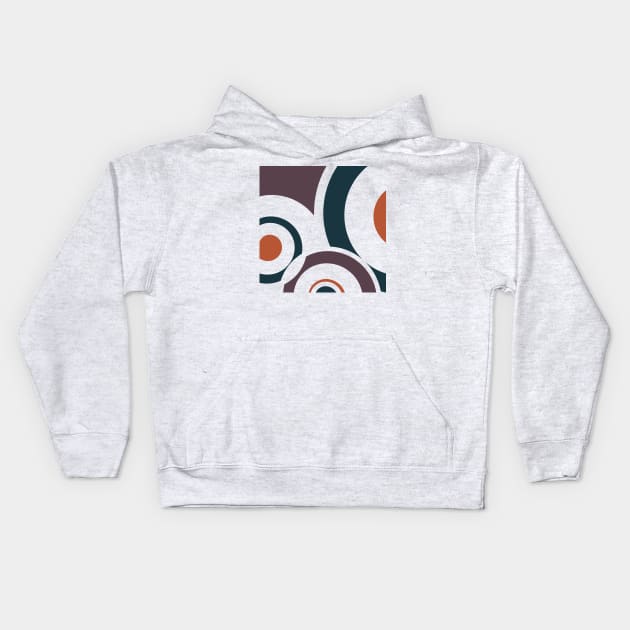 Geometric retro 80s abstract pattern Kids Hoodie by carolsalazar